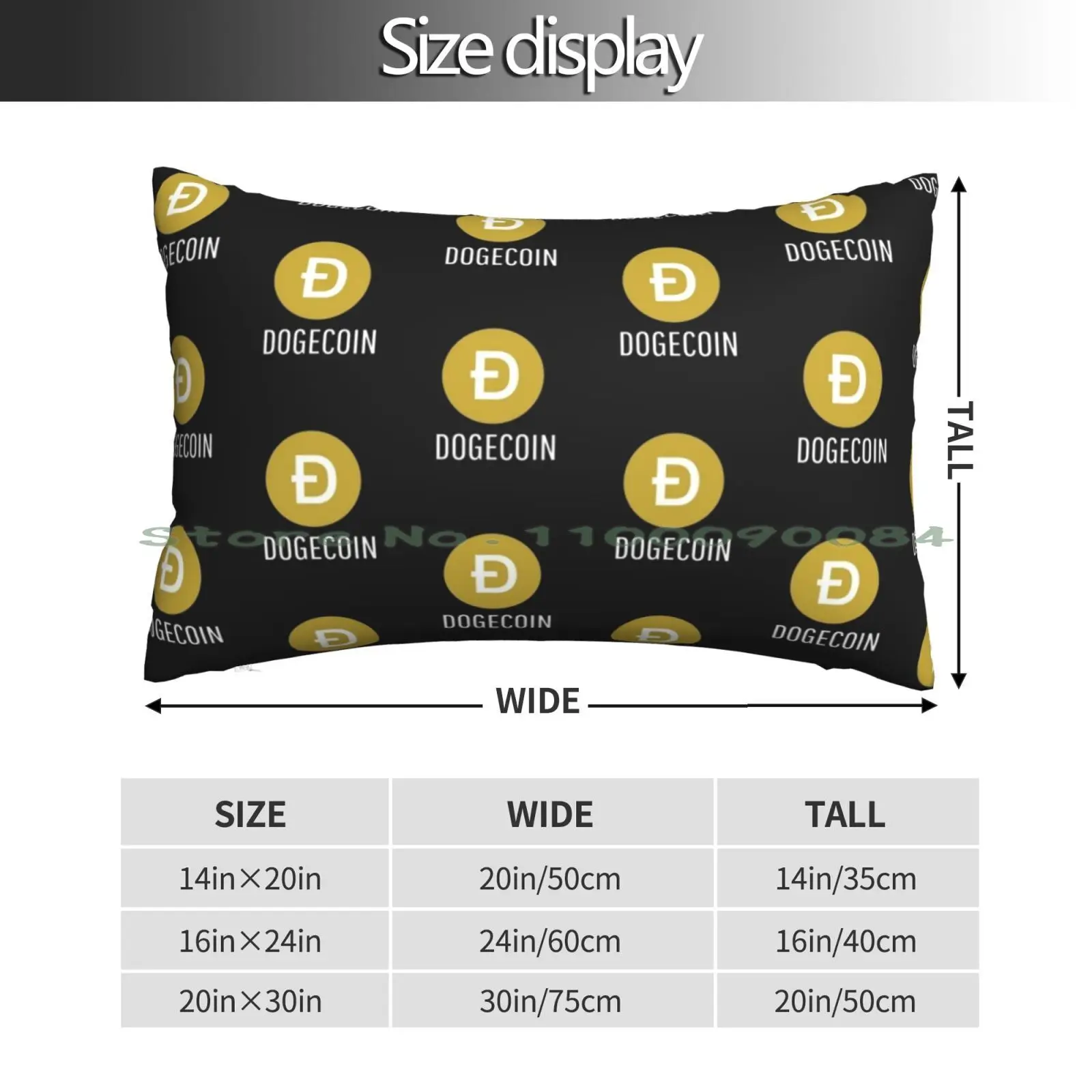 Dogecoin Cryptocurrency Pillow Case 20x30 50*75 Sofa Bedroom Fetty Wap Album Cover Bang My Head Album Cover Leader Of The Zoo