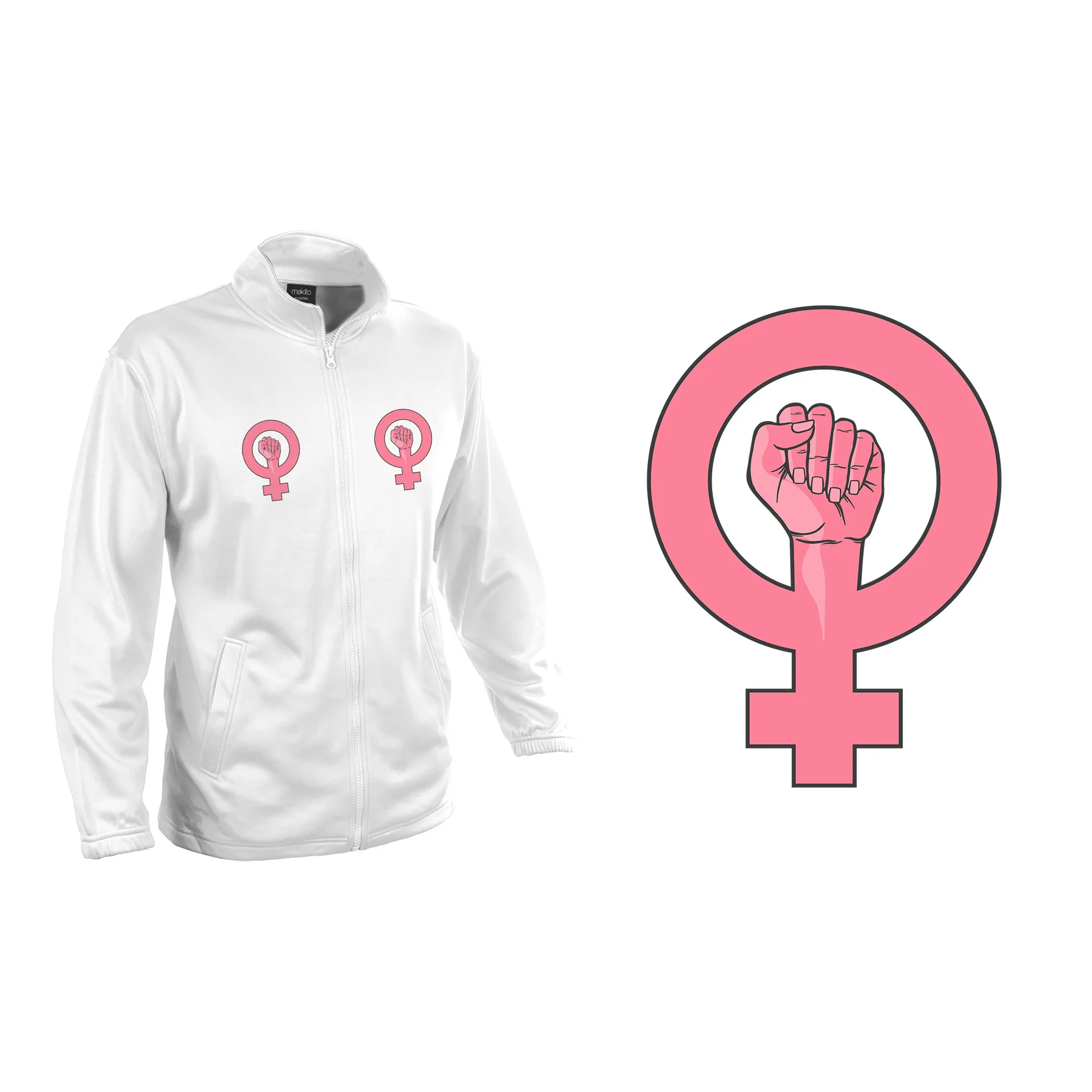 Jacket TECNICA 2 DRAWINGS LOGO FEMINIST MESSAGE jacket