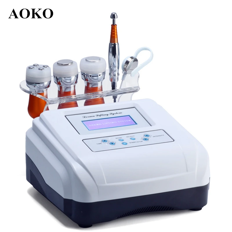 AOKO 5 in 1 EMS Electroporation Anti-aging  Beauty Machine LED Beauty Device Face Lift Skin Cooling Tighten Eye Skin Care Tool