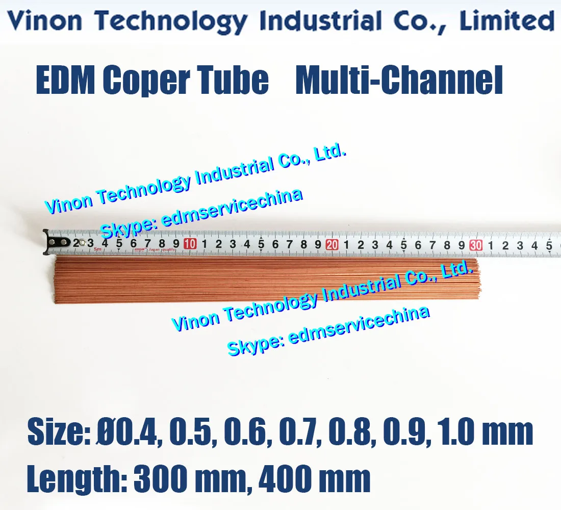 Mehrkanal-Durchmesser. 0,3 mm bis 1,0 mm Messingrohr Kupferrohr I-Typ Länge 400 mm, Menge 50 Stück/Rohr, für EDM-Bohrmaschine – Detail 5