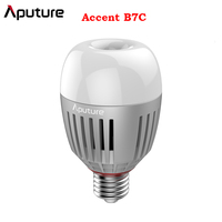 Aputure B7C 7W RGBWW LED Smart Bulb Photography lights 2000K-10000K Adjustable 0-100% Stepless Dimming App Control Multip