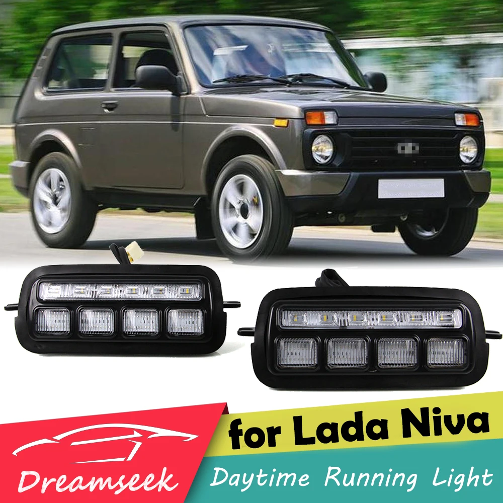 

Дневная фонарь для Lada Niva 4x4 1995-2019, дневная фонарь с динамическим поворотным сигналом