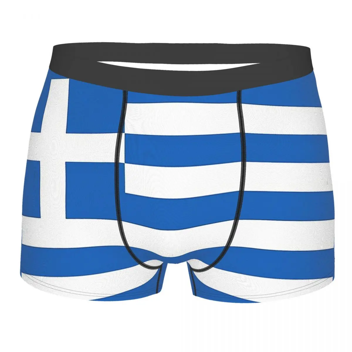 

Flag Greece Greek Patriotic Underpants Breathbale Panties Male Underwear Print Shorts Boxer Briefs