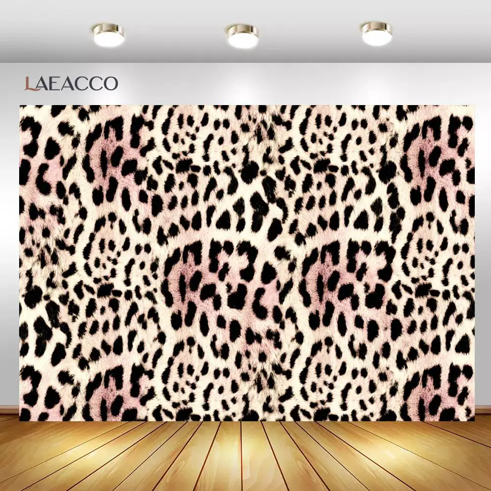 Laeacco  Leopard Pattern Surface Of Leather Texture Seamless Pattern Photographic Background Photo Backdrop For Photo Studio