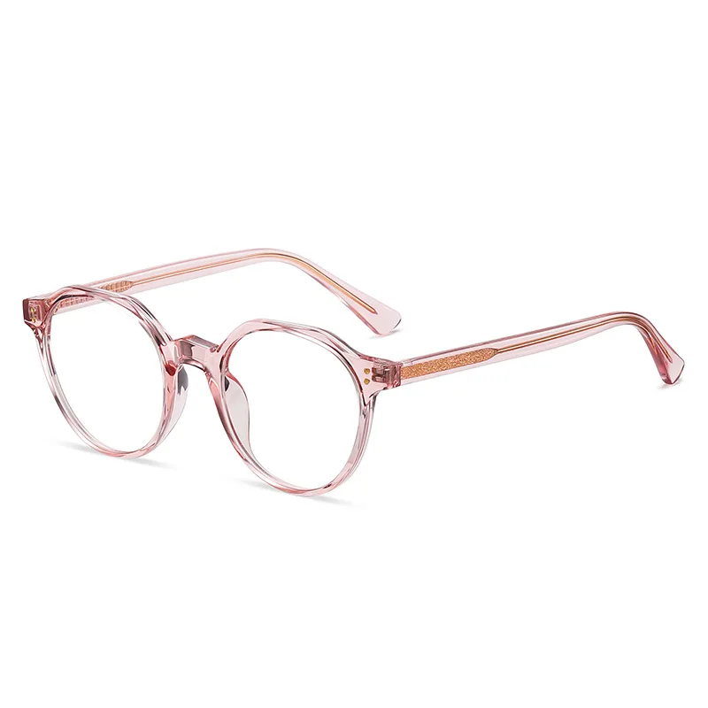 Gafas Retro TR90 para hombre y mujer, lentes antirradiación con bloqueo de luz azul, redondas y transparentes, a la moda, 2022