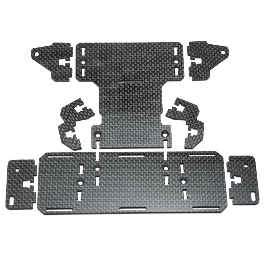 YEAHRUN Carbon Fiber Battery Tray Front Mounted Low Center of Gravity for 1/10 RC Crawler Car Axial SCX10 II 90046 90047 90022