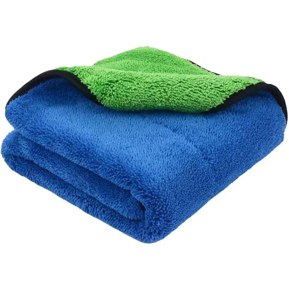 Sinland Plush Microfiber Buffing Dusting Towels Car Cleaning Cloth Drying Cloth Towel Car Care Wash Cloth 30cmx40cm 2 Pack