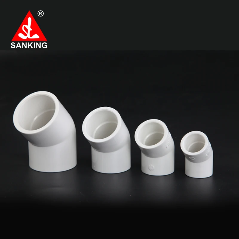 Sanking UPVC 25mm 45 Degree Elbow PVC Waterproof Pipe Butt Fish Tank Straight Fitting Joint Fish Tank Tools Accessory
