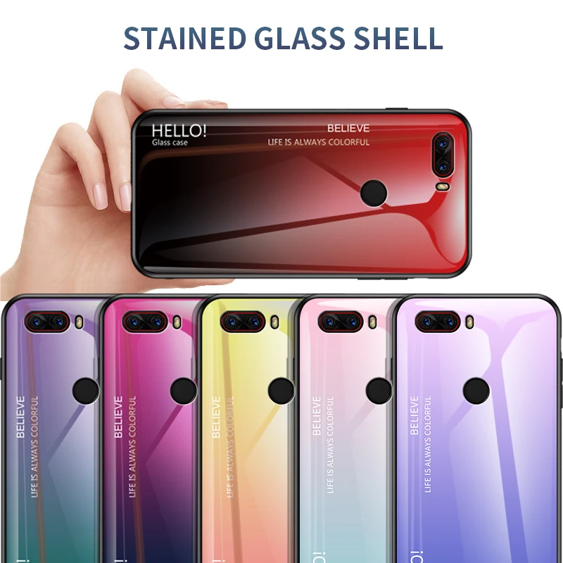 Glass Case for ZTE Nubia Z18 NubiaZ18 NX606J Gradient Tempered Glass Hard Cover Case for ZTE Nubia Z 17 Z17 NubiaZ17 NX563J