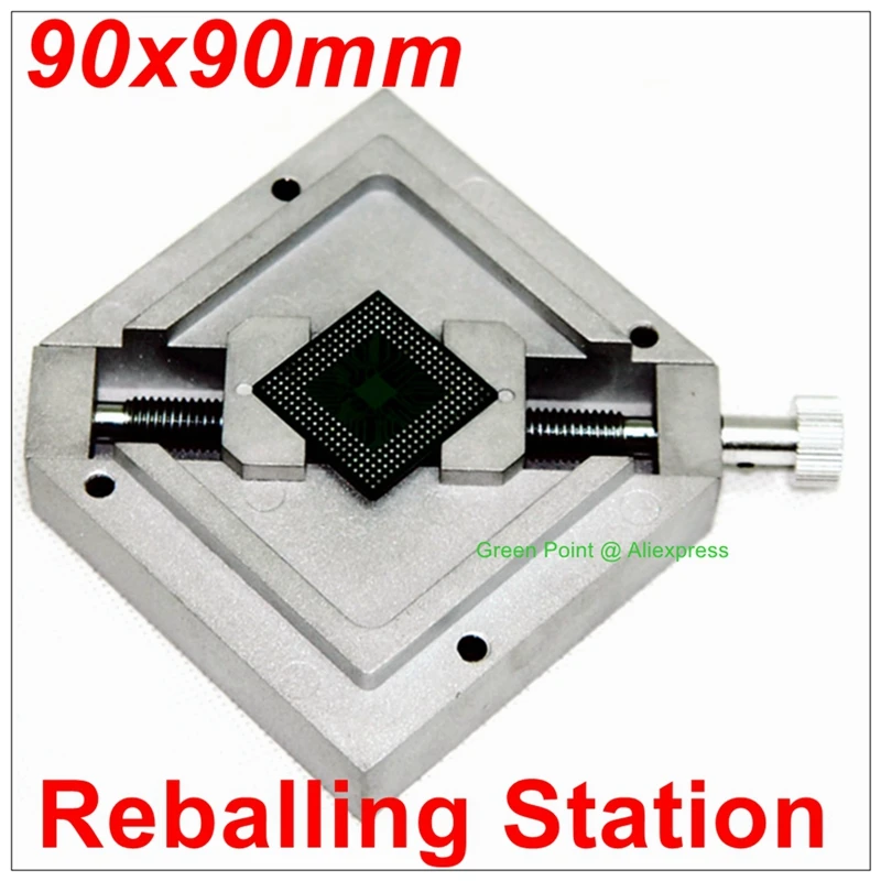 Nowy 90X90mm BGA Reballing Station szablon szablon uchwyt stacja Reflow akcesoria PCB Chip lutowania naprawy szablon Holder