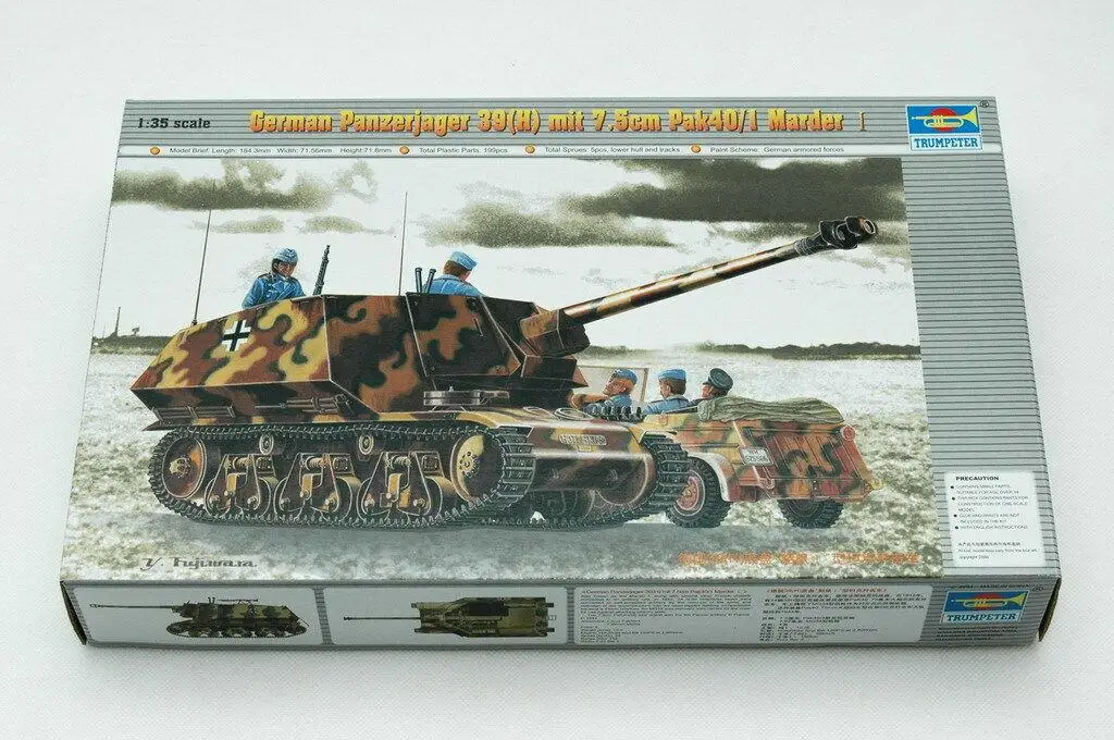 

Trumpeter 00354 1/35 German Panzerjager 39(H) w/PAK 40 model kit