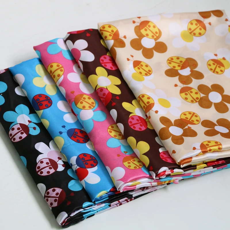 1 meter X 1.5 meter Super Deals!! Soft Polyester Satin Fabric Silky Scarf Material Charmeuse Floral