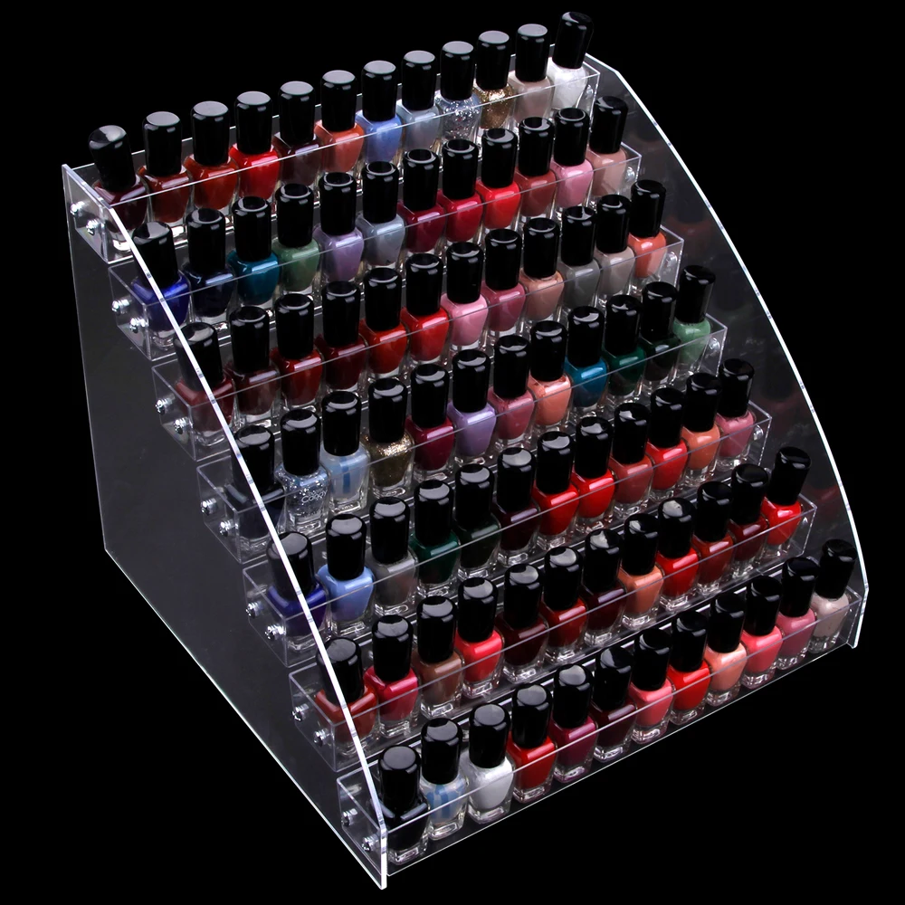 1-7 Layers Nail Polish Stand Display Shelf Acrylic Organizers Clear Cosmetic Varnish Storage Rack Holder Manicure Jewelry Makeup