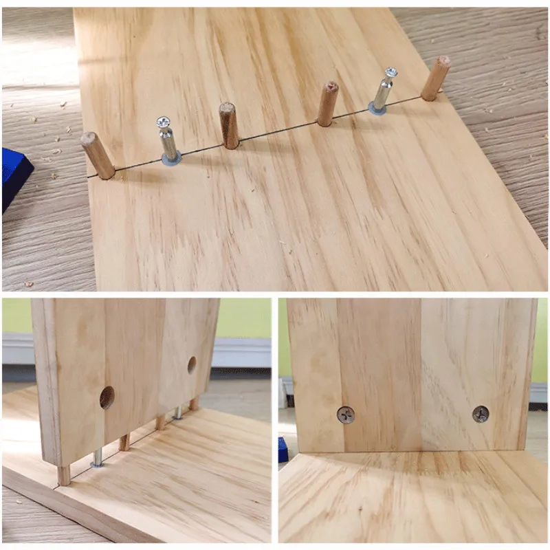 100pcs Wood Dowel Pins and 20pc Wheel Nut Connector Fixer Screw for Wood Splicing Fastenning Furniture Connection