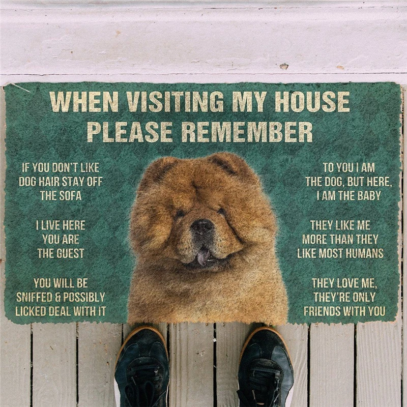 Please Remember Chesapeake Bay Retriever Dogs Doormat Decor Print Carpet Soft Flannel Non-Slip Doormat for Bedroom Porch