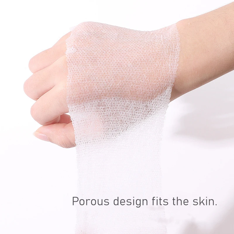 200Pcs Mummy Gauze for Face Makeup Cotton Pads Stretchable Elasticity Disposable Cosmetic Cotton Mask Wet Compress Wipe Cleaning