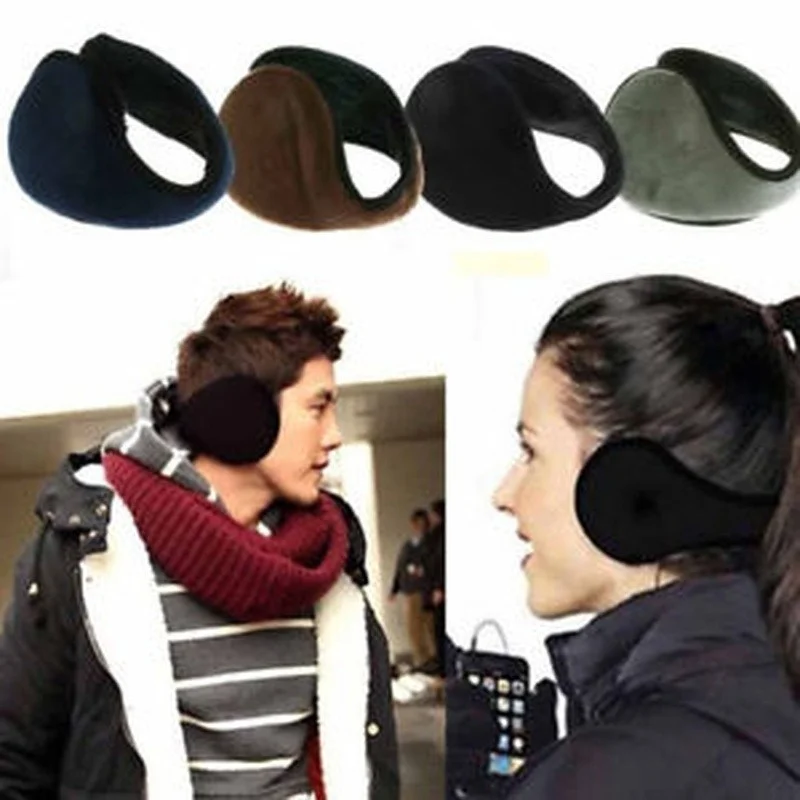 Orejeras de lana plegables para hombre y mujer, 4 colores, gorro de felpa cálido para invierno, accesorios para parejas para esquiar al aire libre