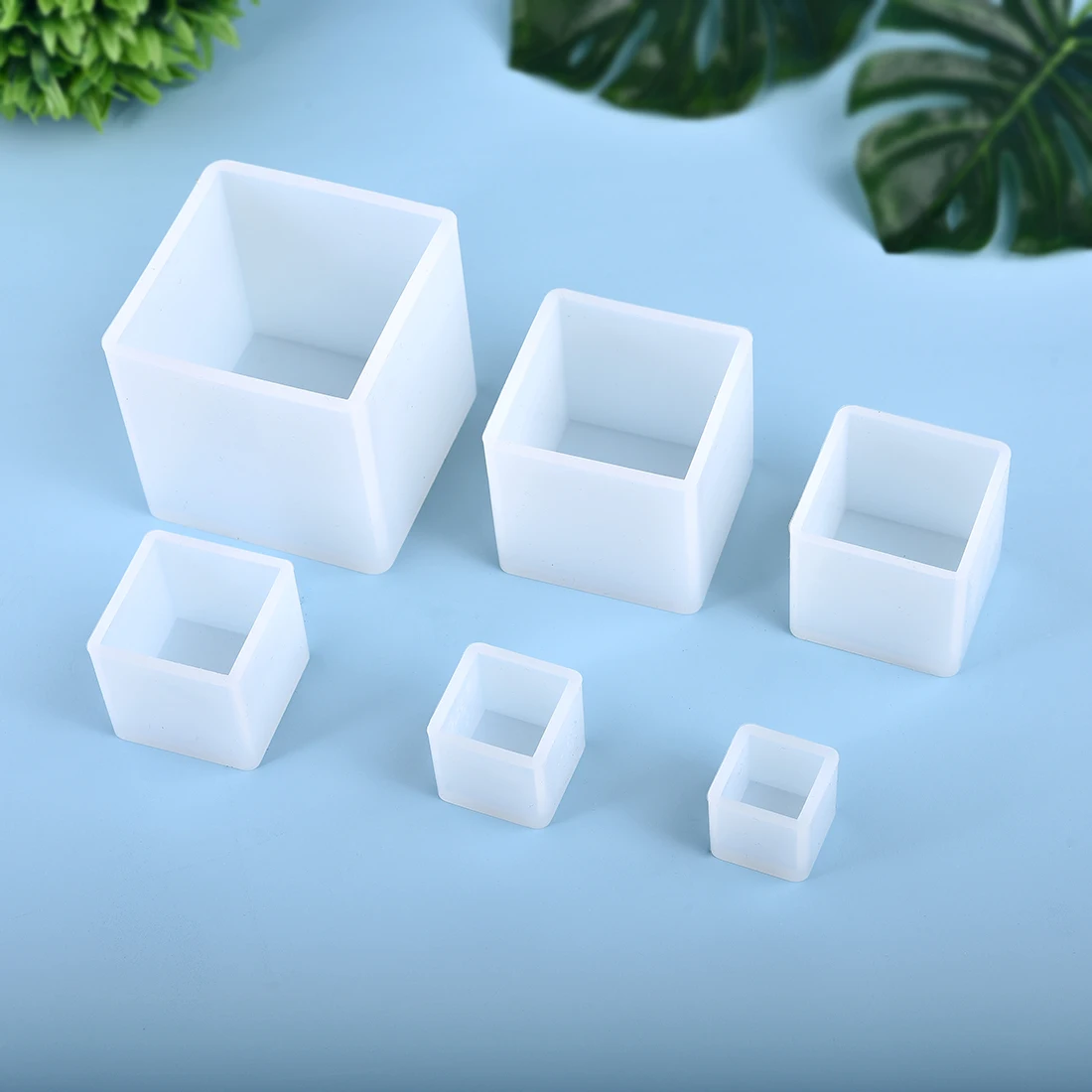 Żywica silikonowe formy 3D Cube Casting formy dla DIY przezroczysta żywica epoksydowa UV biżuteria z żywicy rzemiosło biżuteria narzędzia 6 rozmiar
