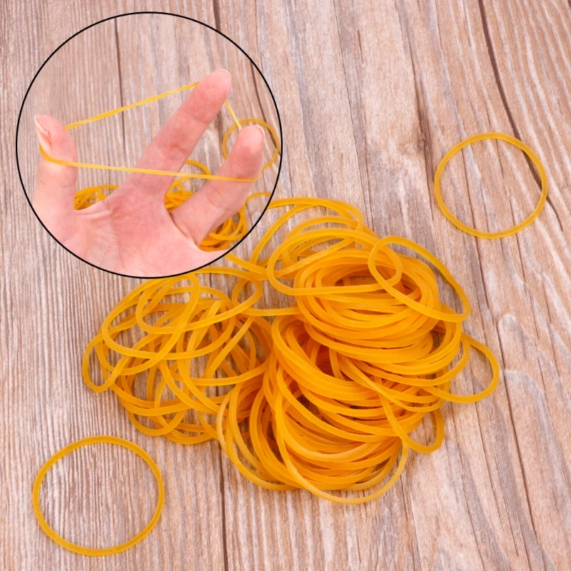 1.5 inch Rubber Bands Stretchable Elastic Bands Sturdy Rubber Bands for School Home Office Use Stationery Supplies 100pc