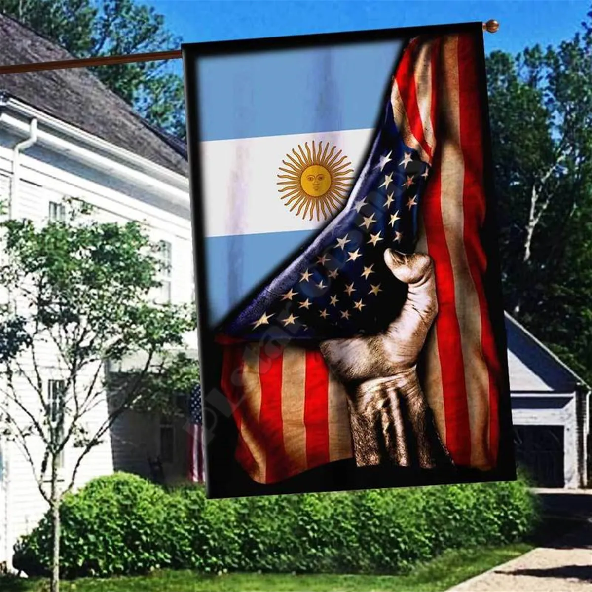 Warrant Officer America Flag 3D Full Printing Garden Flags Hanging House Decoration