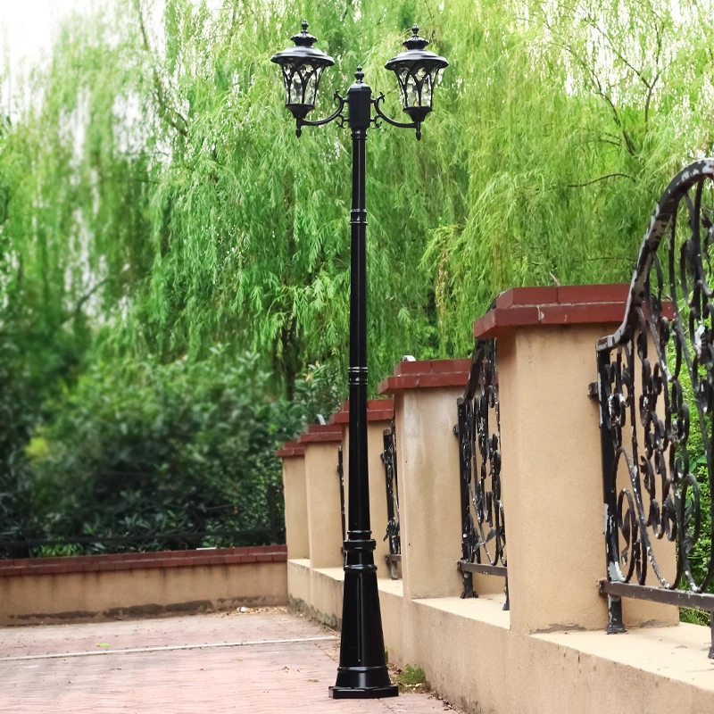 2.2m Nordic Street Lamp Park Square Waterproof Retro Street Lights Garden Villa Courtyard Outdoor Decorative Lighting Fixture