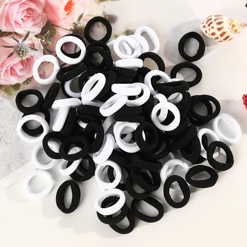 50/100pcs/Set Elastic Hair Bands Girls Hair Accessories Colorful Nylon Headband Kids Ponytail Holder Scrunchie Ornaments Gift