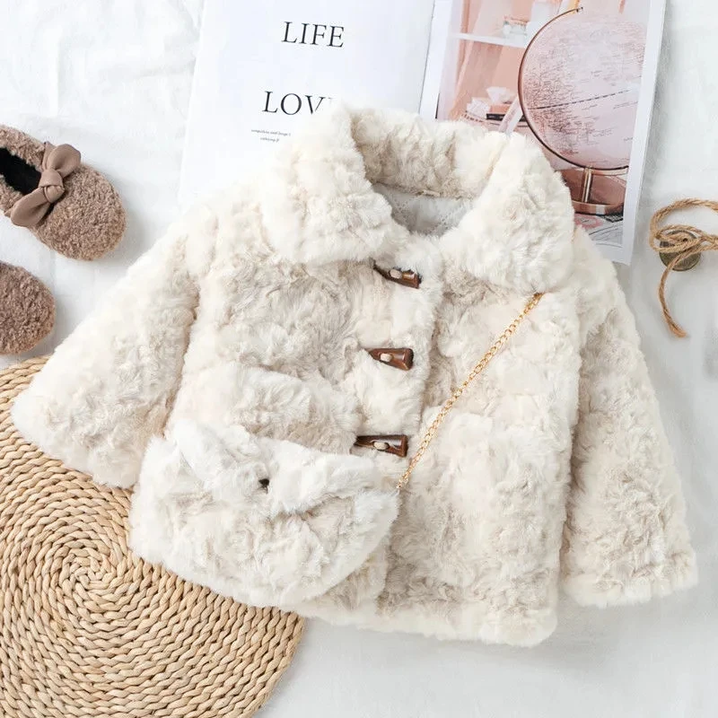 

2020 new spring autumn/winter Girls Kids Boys fuax fur Coat comfortable cute baby Clothes Children Clothing