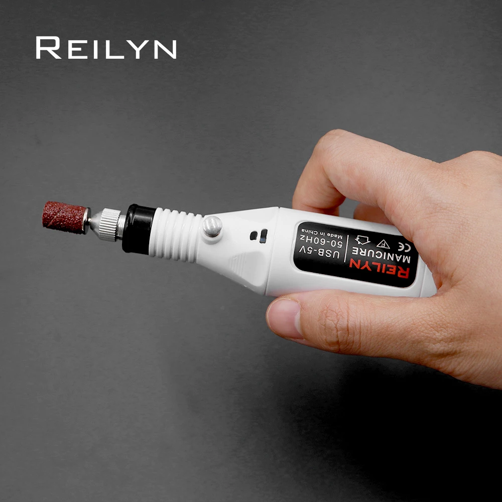 Imagem -02 - Prego Elétrico Polisher Manicure Máquina Conjunto de Carregamento Usb Manicure Arquivo Unhas Pedicure Ferramentas Mini Polimento Moagem Ferramenta