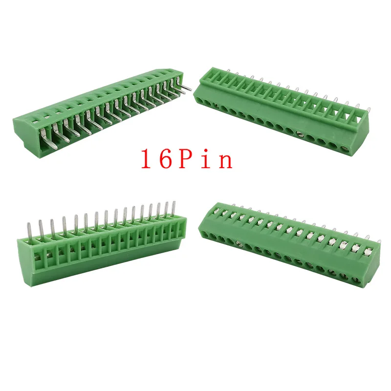 5/10Pcs KF128 2,54mm Pitch PCB Terminal Block Stecker 150V 6A 2/3/4/5/6/7/8/9/10/12/14/16Pin Schraube Terminal Für 26-18AWG Kabel