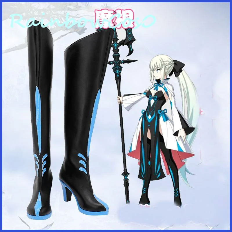 

Fate Grand Order Fgo Morgan le Fay Boots Cosplay Shoes Game Anime Carnival Party Halloween RainbowCos0 W1737