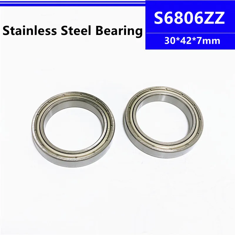 

4pcs/10pcs S6806ZZ 30*42*7mm Stainless Steel Deep Groove Ball Bearing 30x42x7mm SB6806ZZ S6806 S6806Z