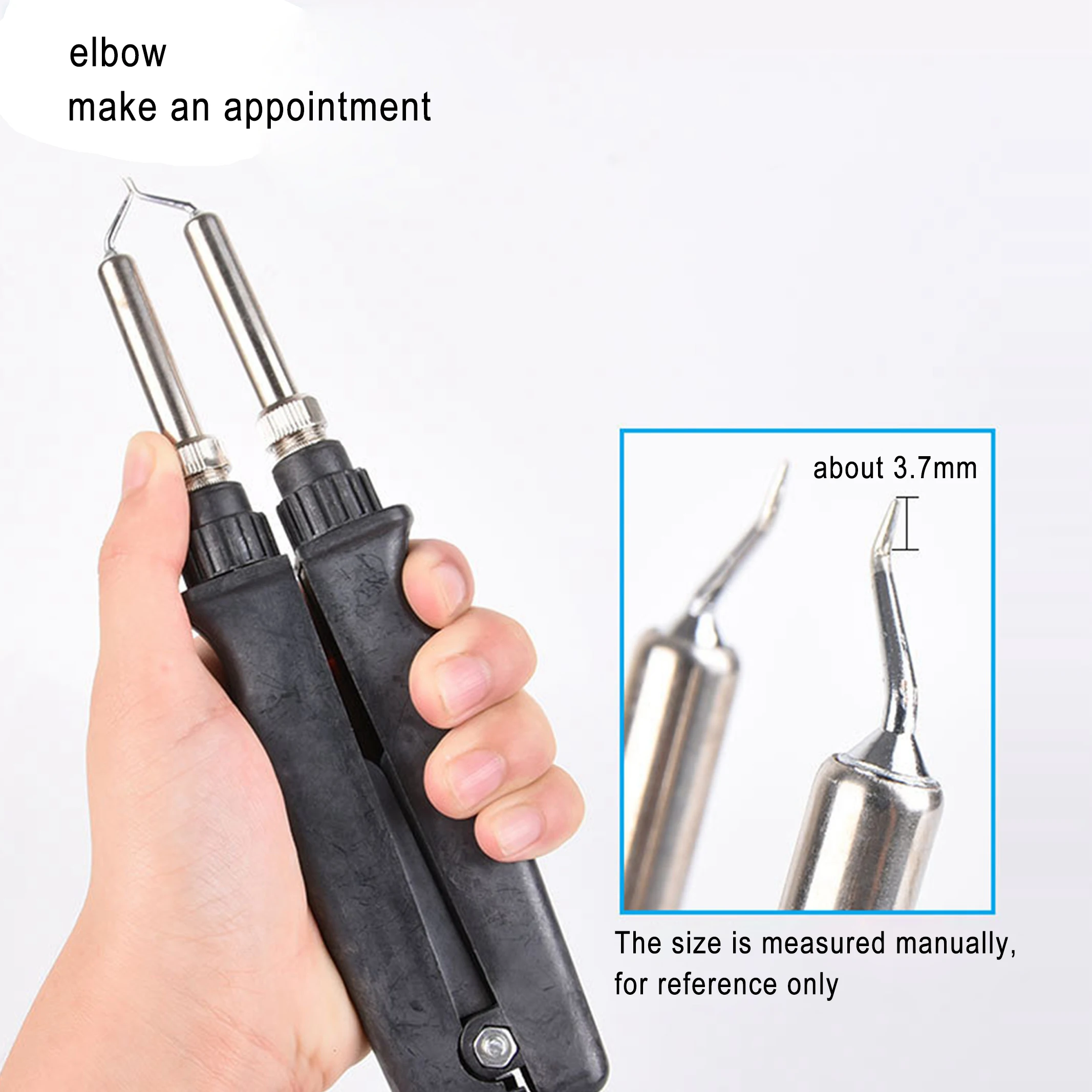 24V Double Soldering Iron Soldering Station Electric Heating Soldering Iron Clamp Tweezers Ceramic Heating Double Core