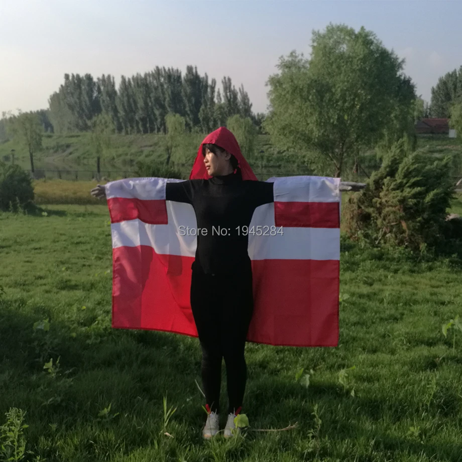 Poland Flag Cape Body Flag Banner 3x5ft Polyester World Country Flag Cape Sports Fans Body Flag