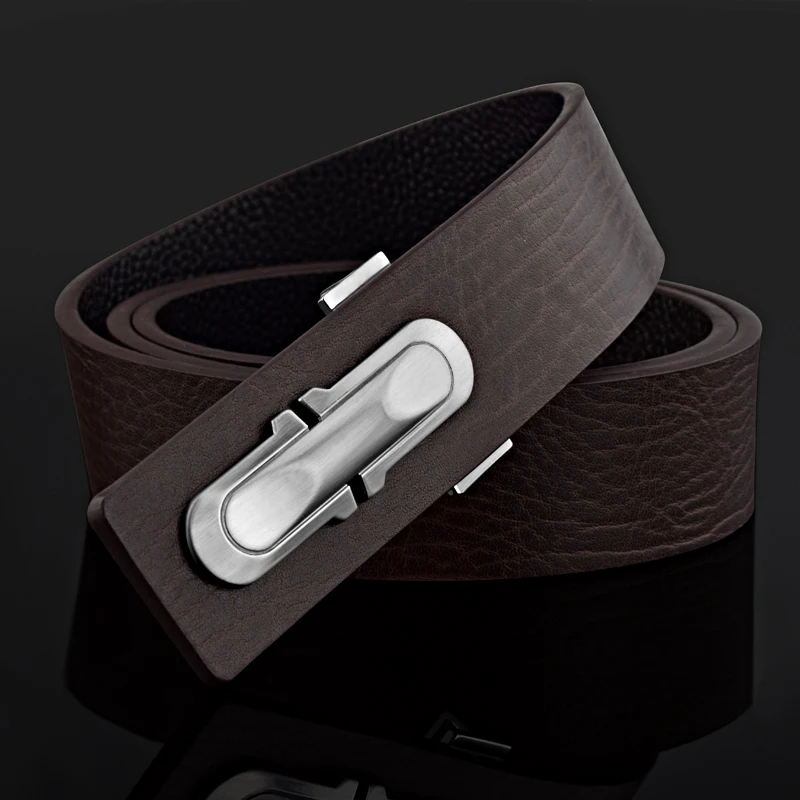 Mens luxury belts full grain leather fashion black belt for men jeans Cowskin Casual Waist Strap High Quality cintos masculinos