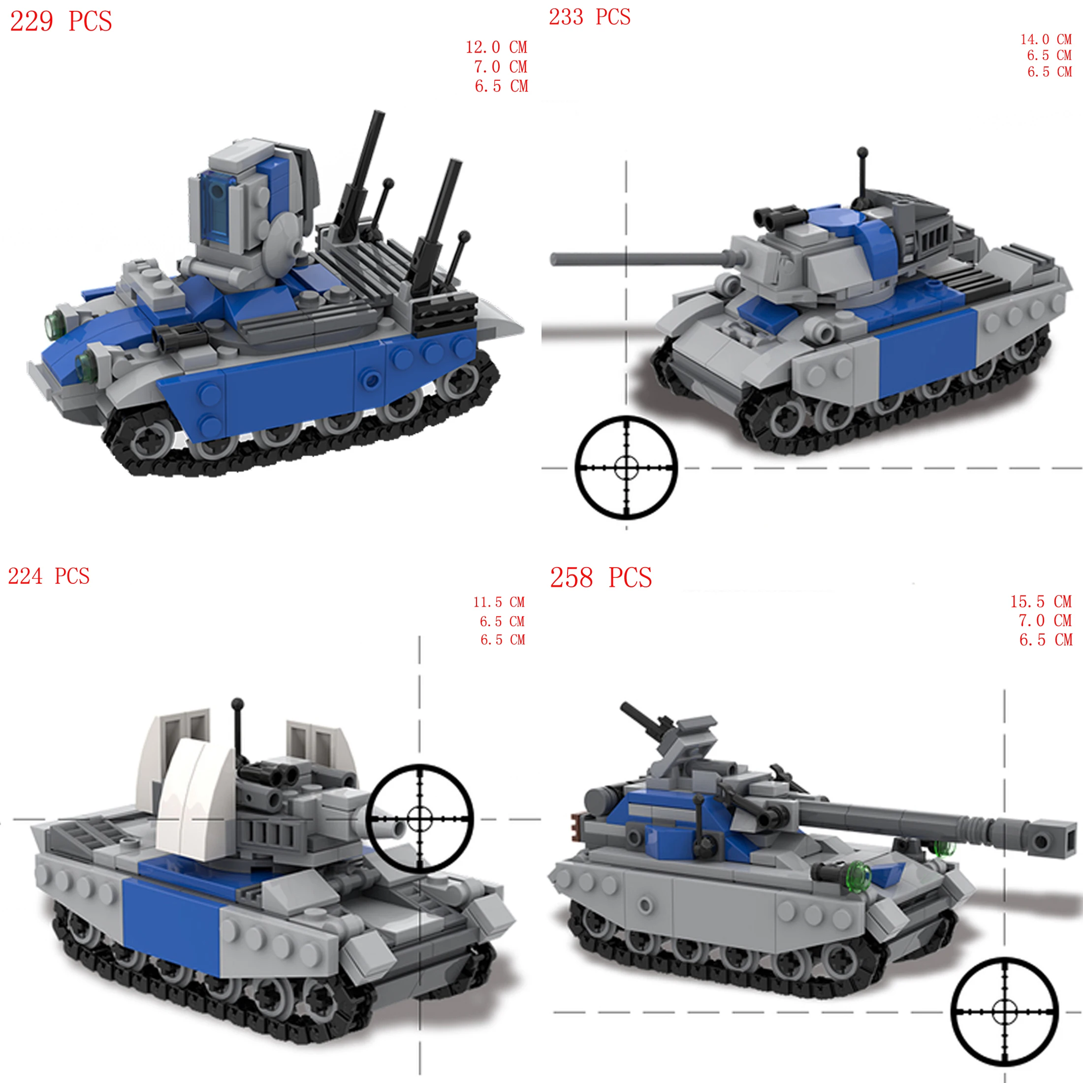 

hot military US Allied army tank destroyer Grizzly Battle Tank Prism Tank Mirage Tank Red alertes war blocks weapons bricks toys