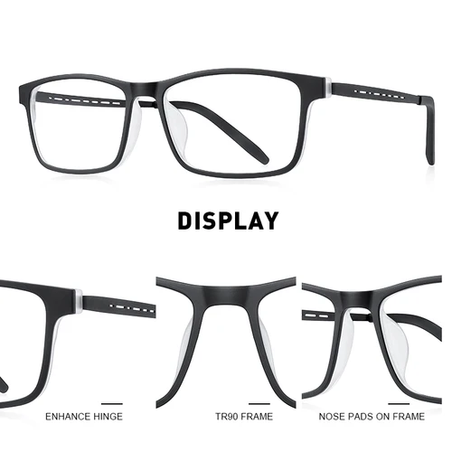 Imagen 2 del producto MERRYS DESIGN-gafas Unisex ultraligeras y cómodas de titanio puro para hombre y mujer, montura óptica TR90 S2822