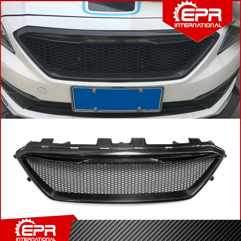 

For Sonata LF 9th MS Style Carbon Fiber Front Grill Racing Part Tuning For Sonata LF Glossy Carbon Front Bumper Grill Body Kit