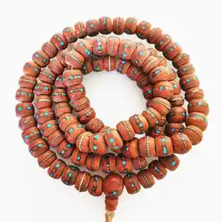 Tibetan 108 Pheonix Eye Bodhi Prayer Meditation Mala 12mm Colorful Inlay Beads Rosary for Man Free Shipping