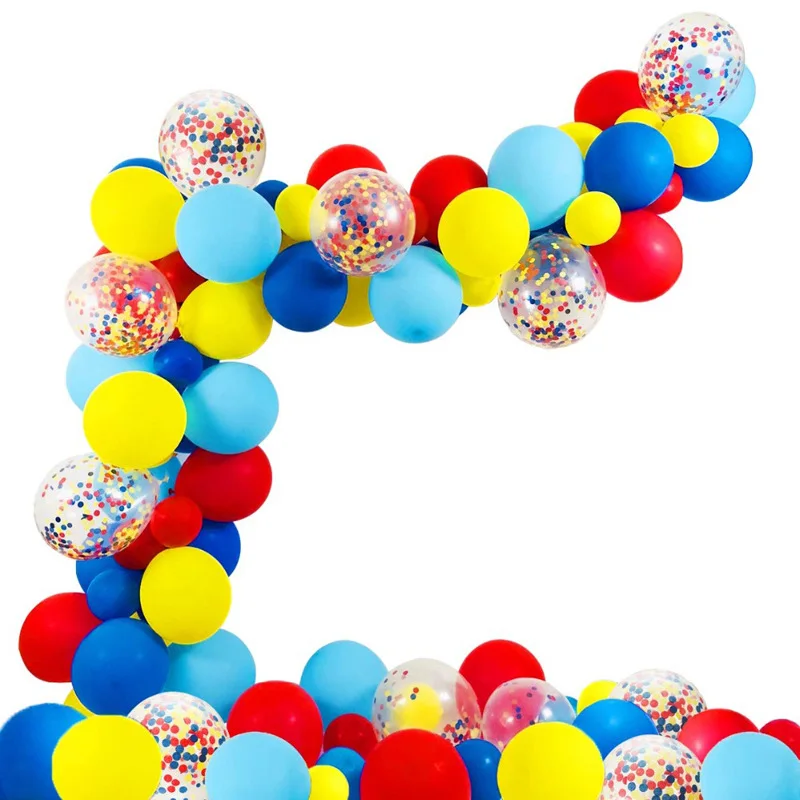 82 pcs Balão Garland Arch Kit Multicolor Balões de Látex Suprimentos Para Festas Favores Festa De Aniversário Infantil Chá De Bebê Menino Decorações