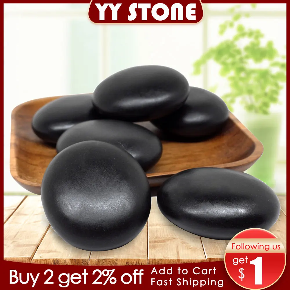 6x7cm Spa hot Stone Beauty Stones Massage Lava Natural Stone Hot Relieve Stress RELAX jade massage set toe massage