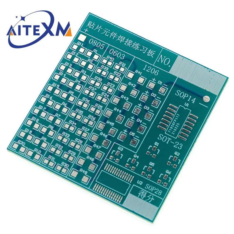 DIY Circuit Board PCB SMT SMD Soldering Practice Board DIY Kit Fanny Skill Training Electronic Suit 77PCS components