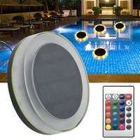 Solar Charging With Remote Control 16 Color RGB Underwater Light IP68 Waterproof Swimming Pool Floating Lamp Pond Light