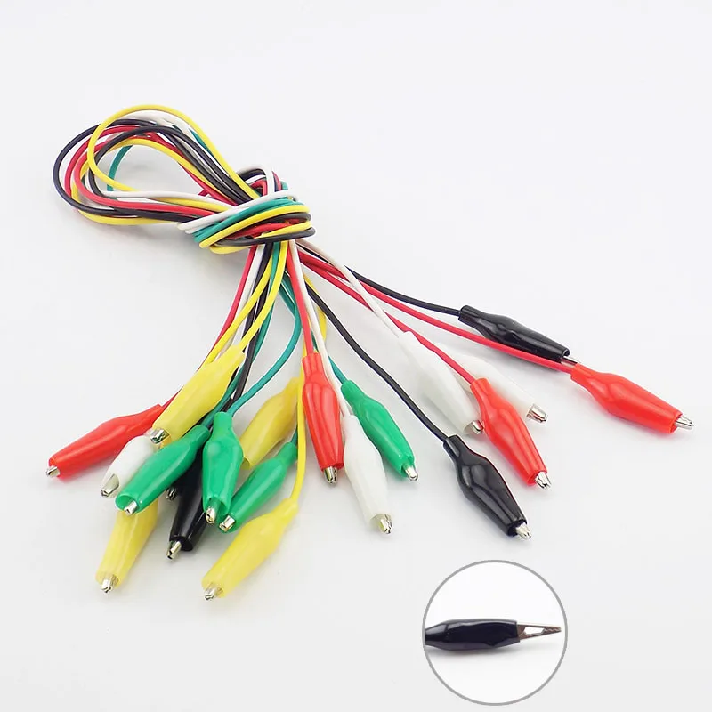 1/5/10 Pcs Alligator Clips Wire Double-ended Crocodile Clips Test Jumper Alligator Clips Electrical DIY Roach Alligator Leads