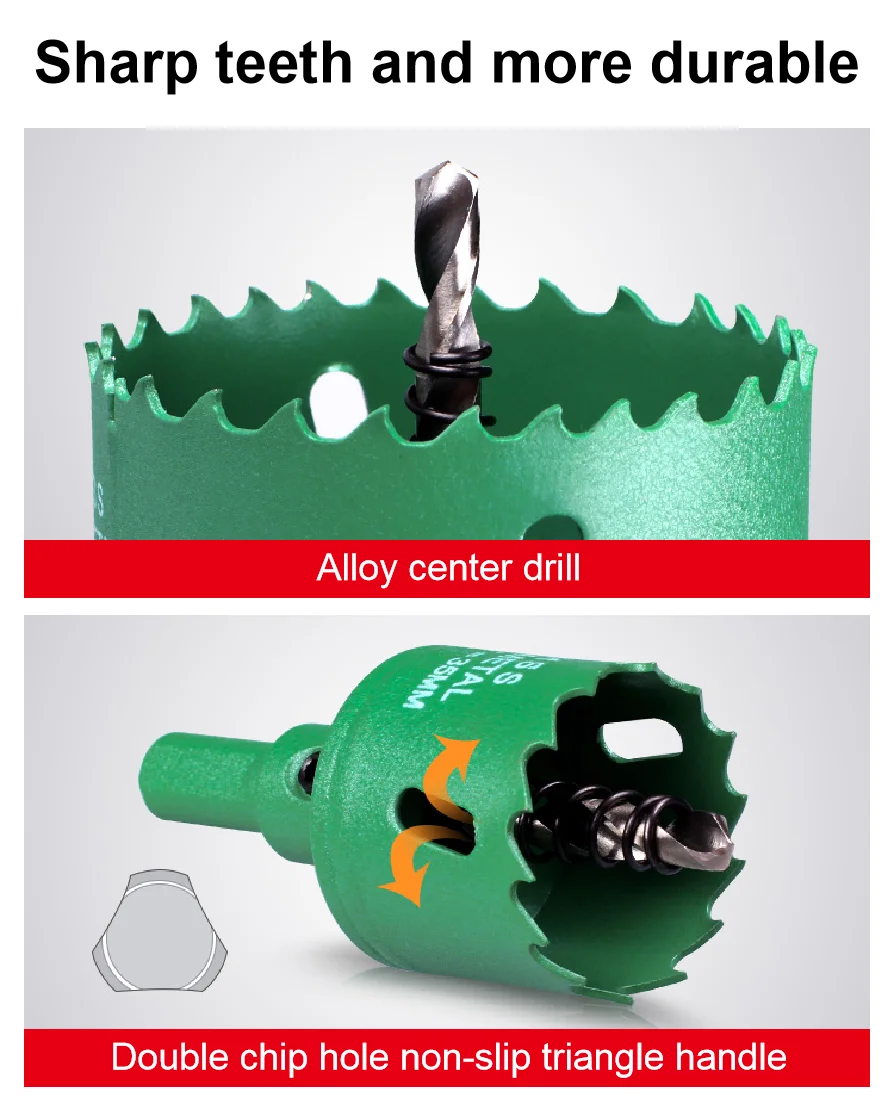 Imagem -04 - Aço Bimetal Hole Saw Broca Hss Ferramenta para Carpintaria Adequado para Downlight Abertura de Gesso Cartonado M42 16200 mm