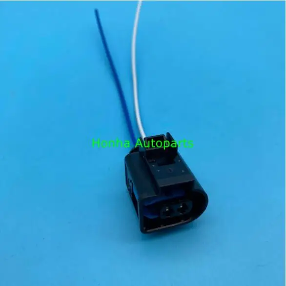 

4D0 971 992 A 4D0971992A Engine Harness Motor Horn Plug Connector 2 Pin female waterproof connector with 15cm 18AWG wire