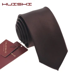 Huishi-nova gravata de casamento masculina, cores sólidas, à prova d'água, camisa de negócios, gravata no pescoço