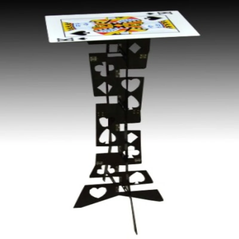 Aluminum folding table (Black,Poker Pattern)  Magic Tricks Magia Accessories Close Up mentalism Magic Props Stage