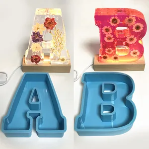 26 letras mayúsculas de silicona fiesta de cumpleaños Propuesta Decoración de bodas Diy Cristal epoxi resina molde 12 Mejor molde de cartas de ventas - №11