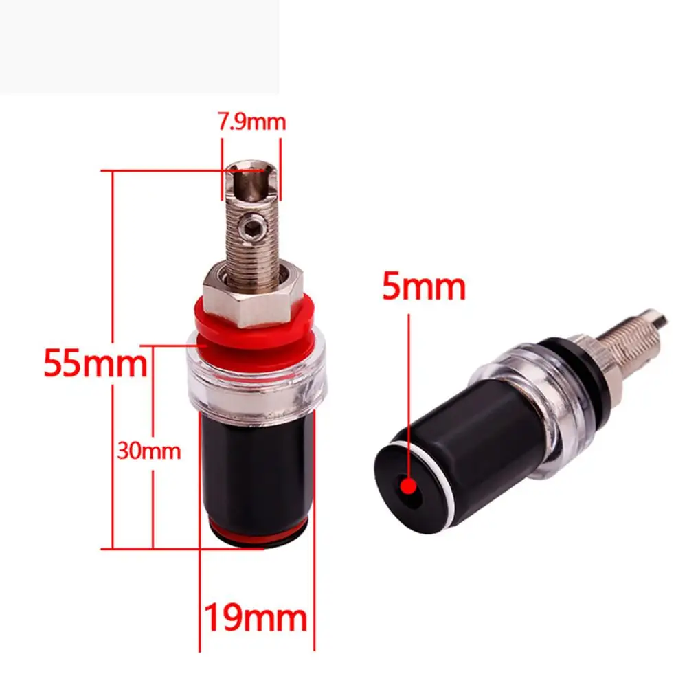 4 pièces hifi Audio liaison poste haute qualité plaqué Rhodium HIFI amplificateur haut-parleur Terminal liaison poste prise Mayitr