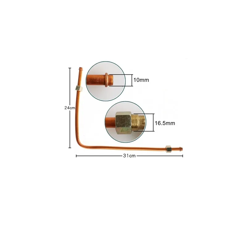 Small Air Compressor Straight On-line Machine Oil-Air Pump Accessories Aluminum Connecting Pipe